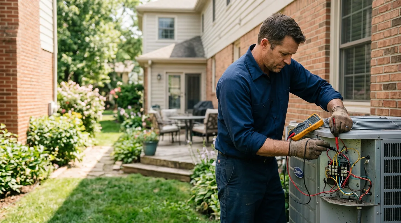HVAC technician working near Commack, NY